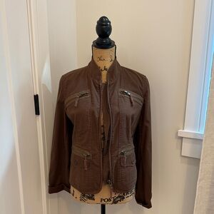 Donna Karan Chocolate Utility Jacket